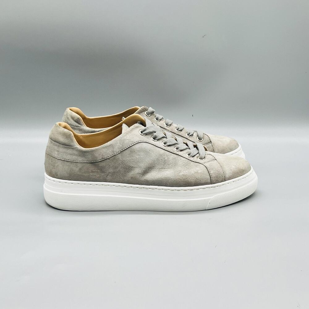 M Gemi Shoes Womens 8 Gray Suede Platform Low Top Sneakers Comfort Casual